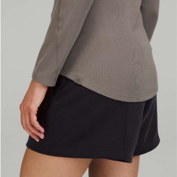 Lululemon Gray Rover Hold On Tight Ribbed Long Sleeve Tee Shirt Size 12 - Picture 7 of 13